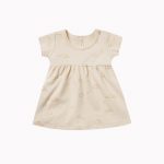 Vestido Manga Corta Natural Nubes